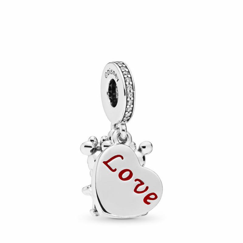 Pandora Disney Minnie & Mickey With Love Charm NZ, Sterling Silver (486059-SYQ)